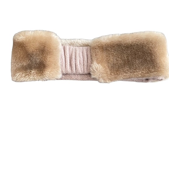 F.L.A.G. Accessories Camel Faux Fur Ear Warmer Elastic Stretch Band Teddy - Picture 3 of 5